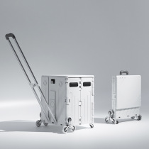 Internet celebrity can flat-pull the portable folding grocery shopping trolley to pick up the express trolley shopping trolley driver pulls the cargo trailer