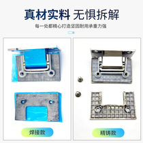 Stainless steel tempered glass 90 degree straight edge bathroom clip shower room single side glass door hinge door clip brushed accessories