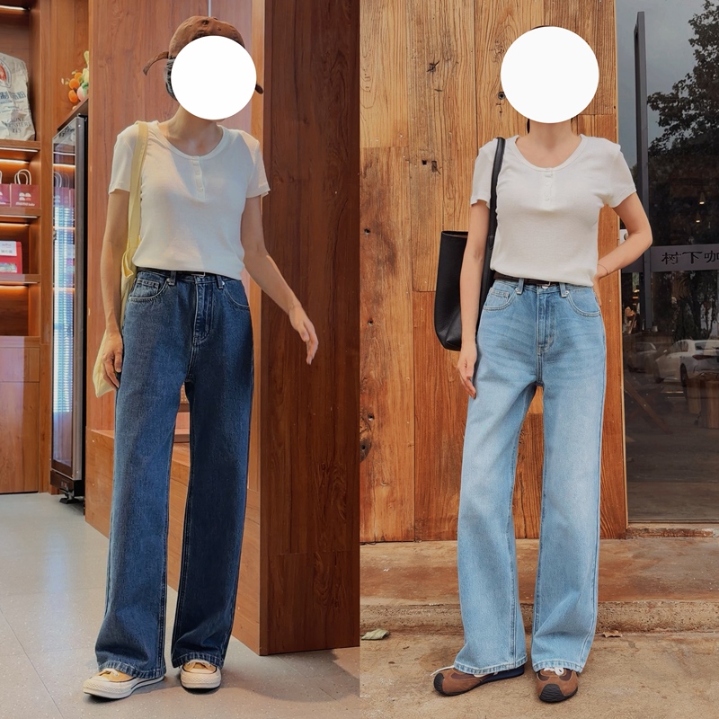 【Three Colors Classic】Bluestudio Ace Pants Style 26 New Color Pear-Shaped Slimming Straight-Leg Jeans