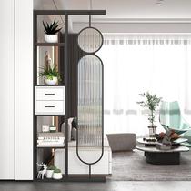 Hot-selling custom-made modern simple light luxury entry screen wine cabinet partition floor-standing storage rack without punching hole in the entrance hall