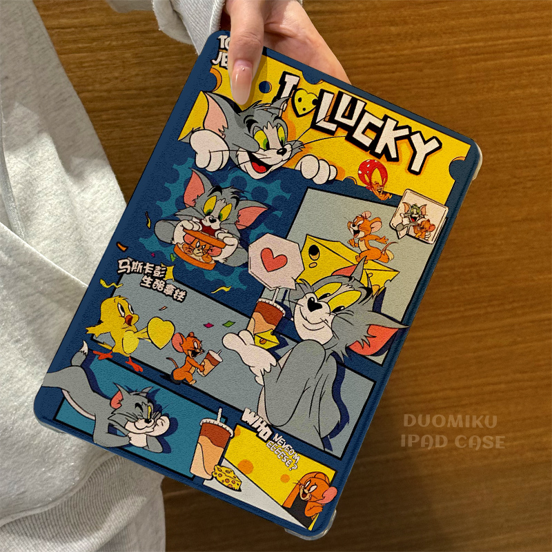 Suitable for Ipad11 Protective Case 2022 Tablet Case 2024 Airbag Book Case Iapd9 Silicone Air6 Sleep/Wake Function 2018/2017 70% off Pro11 Full Protection Anti-Drop Mini6 Creative Cartoon
