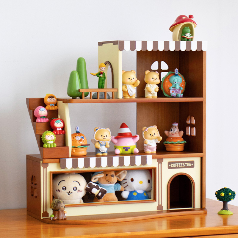 Fruit-Themed Solid Wood Desktop Storage Box Blind Box Storage Display Rack Toy Figure Display Cabinet Multifunctional Storage Rack Fruit-Themed Solid Wood Desktop Storage Box Blind Box Storage Display Rack Toy Figure Display Cabinet Multifunctional Storage Rack