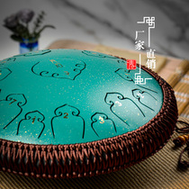 Turquoise 14 inch 15 Sound emptiring drum Forgotten Drum Steel Tongue Drum Percussion percussion instrument Color Hollow Drum Hand Dish