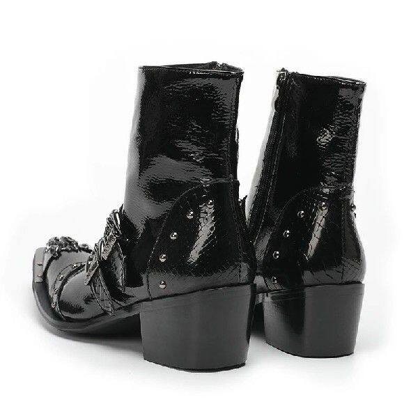 Челси сапоги spring men high heels martin boots model stage show belt buc 0001