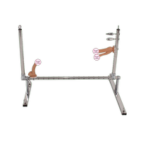 K9 dog slave kneels and climbs on the torture rack SM training props bondage and punishment alternative fun shameful lower body toys 3P training