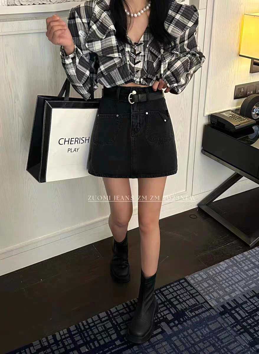 товар из китая spring and summer new a-line short skirt women fashion high OTHER