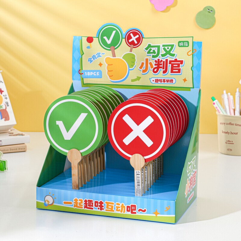 Right or Wrong Hand-Raising Sign, Travel Food Recommendation, Photo Props, Funny Toys, Judge Scoring, Early Education Interaction