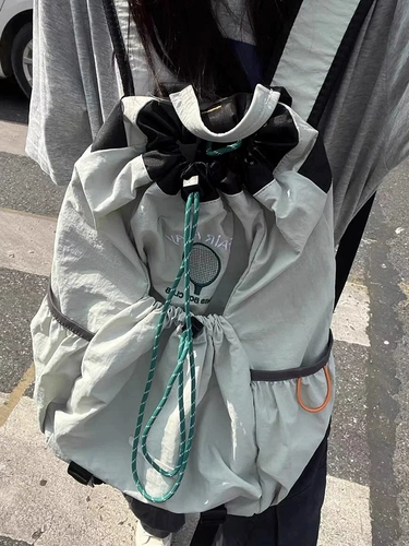 Вместительный и большой японский шоппер для бадминтона, теннисный школьный рюкзак, на шнурках, подходит для студента