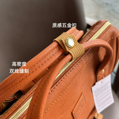 Японский качественный рюкзак подходит для мужчин и женщин, ноутбук, из натуральной кожи