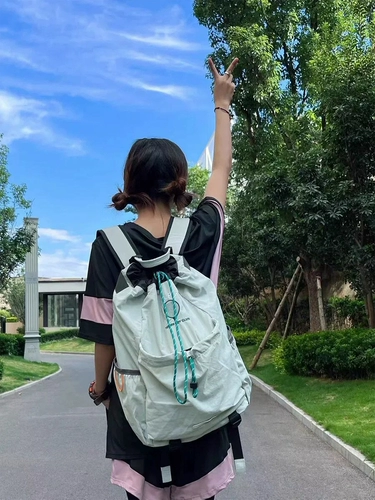 Вместительный и большой японский шоппер для бадминтона, теннисный школьный рюкзак, на шнурках, подходит для студента