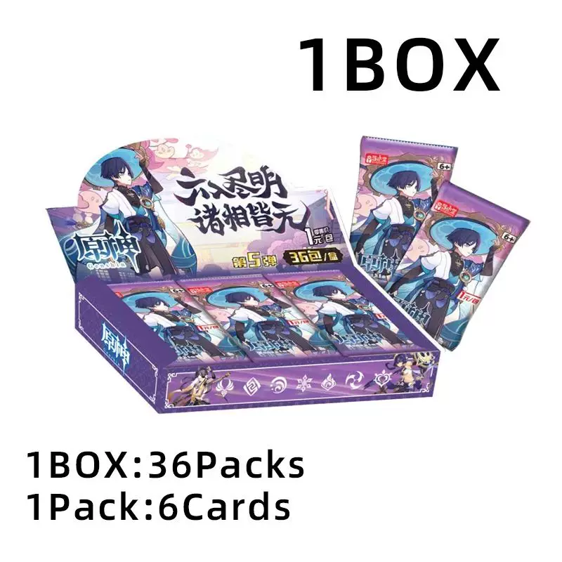 [Original Genshin Impact Collection Cards Box TCG Pack Full S]