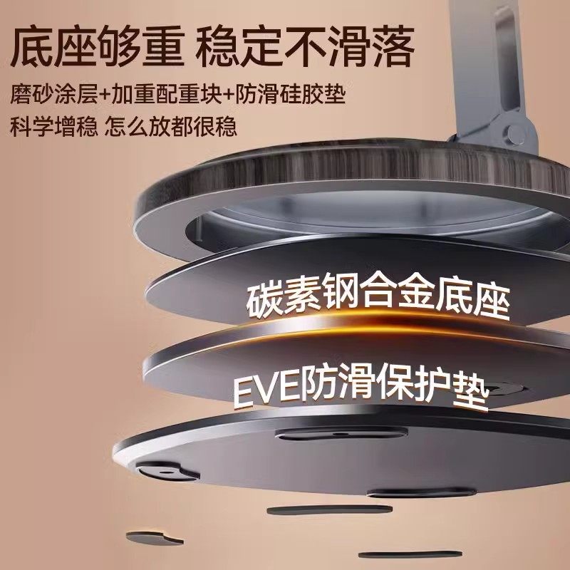 Walnut Wood Stand 2024 New Model Phone Stand Desktop Lazy Tablet Holder Rotatable Foldable Phone Holder iPad Stand Aviation Alloy Metal 720 Rotation Portable