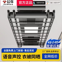 Bull electric clothes drying rack for balcony household remote control lifting smart clothes drying rack indoor fully automatic telescopic clothes drying rod