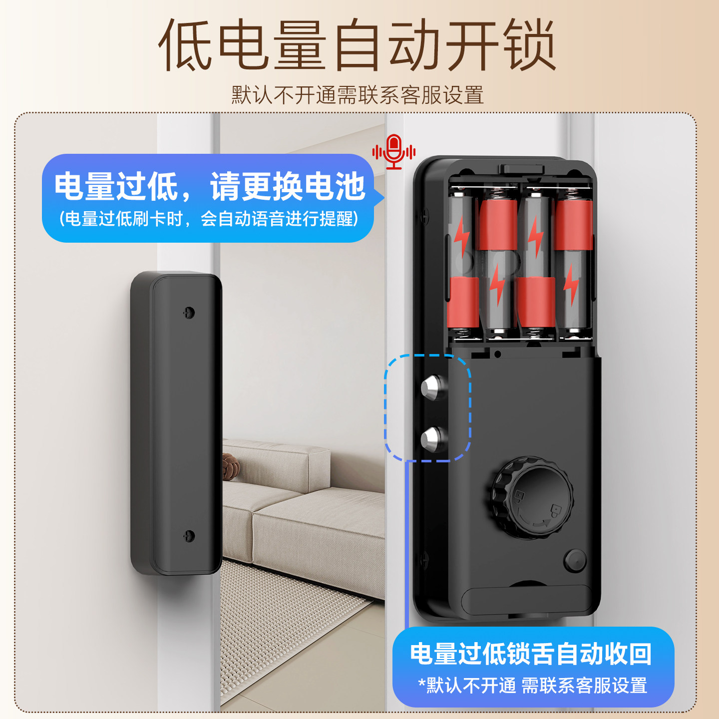 No-Drill Door Lock, Invisible Door with Non-Destructive Installation, Smart Lock for Indoor Doors, Electronic Card Swipe, No-Drill Door Lock for Wooden Doors