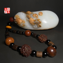 Hotan Jade Bafang Laiwei Hand-held Piece of Raw Stone with Skin Ancient Jade Old-fashioned Antique Jade Collection