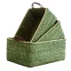 Rattan Storage Basket Snack Straw Storage Box Organizer Coffee Table Desktop Living Room Storage Bin Household Miscellaneous Basket