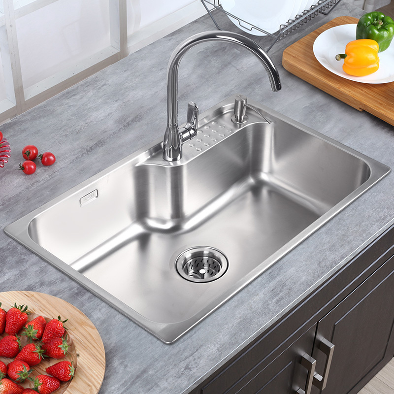Kohler Sink Large Single Bowl Stainless Steel 304 Kitchen Above-Counter and Undermount Basin Thickened Dishwashing Sink Vegetable Washing Basin 80230t Kohler Sink Large Single Bowl Stainless Steel 304 Kitchen Above-Counter and Undermount Basin Thickened Dishwashing Sink Vegetable Washing Basin 80230t