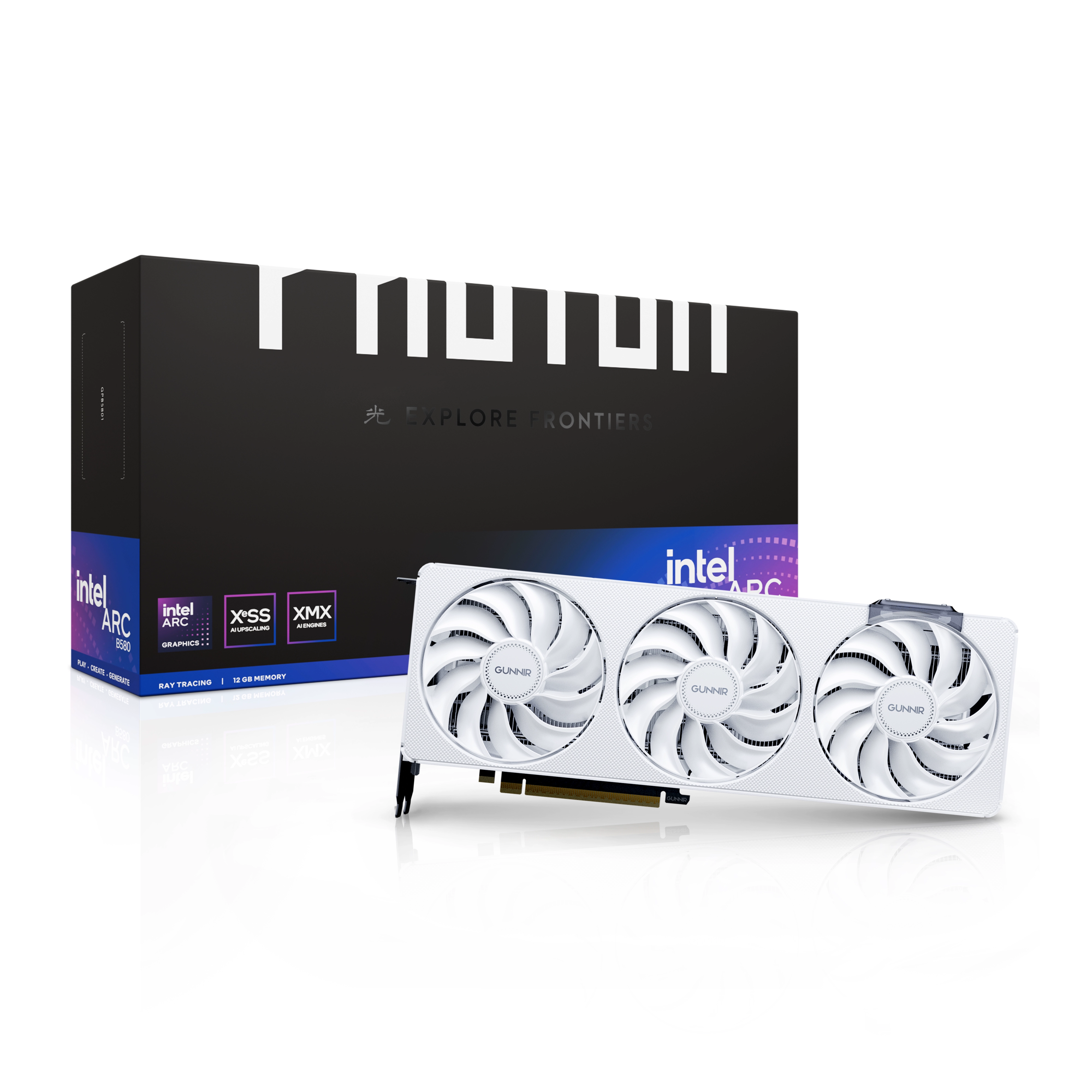 蓝戟Intel B580 Photon 12G OC 2850Mhz GDDR6游戏电脑台式显卡