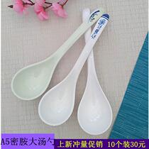 Melamine plastic spoon small colored hooked spoon imitation porcelain long handle spoon ramen spicy hot spoon commercial soup spoon