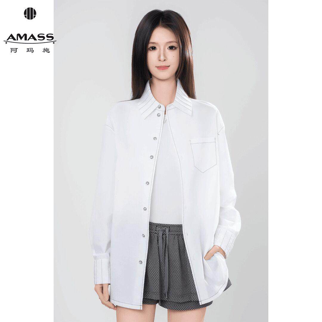 AMASS/阿玛施春夏新款气质时尚轻职风设计感通勤百搭衬衫女530108-淘宝Taobao | 天猫Tmall