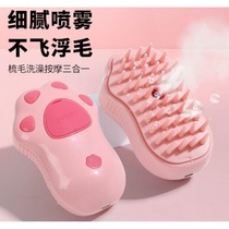 Cross-border pet comb cat and dog pet electric spray massage comb one-click spray mango anti-flying hair massage bath