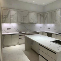 Cabinet door new peet acrylic plate Custom high light door panel kitchen revamp solid wood Cloud stone slab wardrobe door