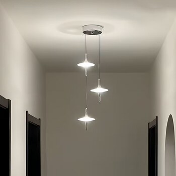 Italian-Style Light Luxury Foyer Hallway Bedroom Bedside Small Pendant Light Chandelier Background Wall Ambient Light Decorative Entryway Pendant Light