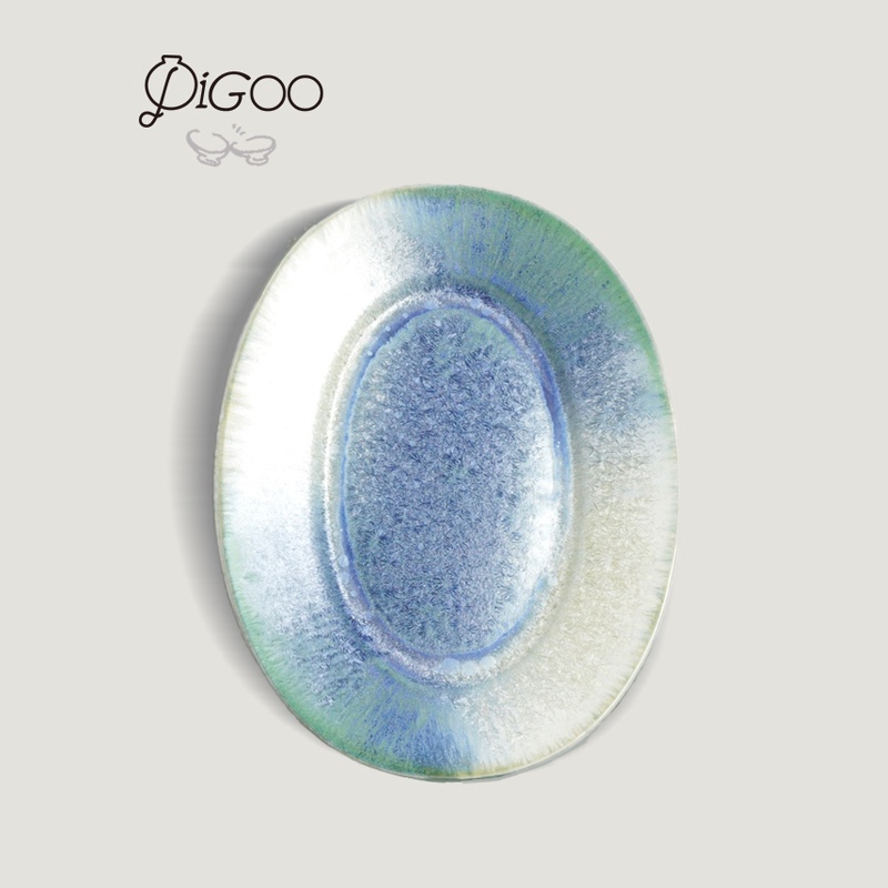 Xing'Anling Night | Brunch Plate Pigoo Handmade Jingdezhen Ceramic Dinner Plate High Temperature Kiln Glaze Xing'Anling Night | Brunch Plate Pigoo Handmade Jingdezhen Ceramic Dinner Plate High Temperature Kiln Glaze