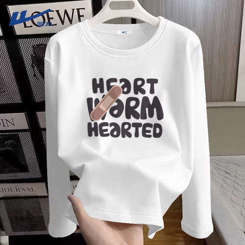 回力 Хлопковая футболка, весенний приятный телу мятный лонгслив, 2025 года, свободный крой