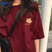 Подходит для мужчин и женщин, для отдыха, хлопковый, бордовый, 100% хлопок