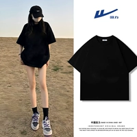 【Короткие рукава】 черный (сплошной цвет)