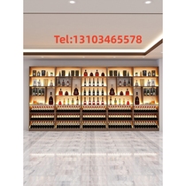 Winery wine cabinet display rack modern simple commercial wine and white wine display cabinet custom red wine rack floor-standing storage rack