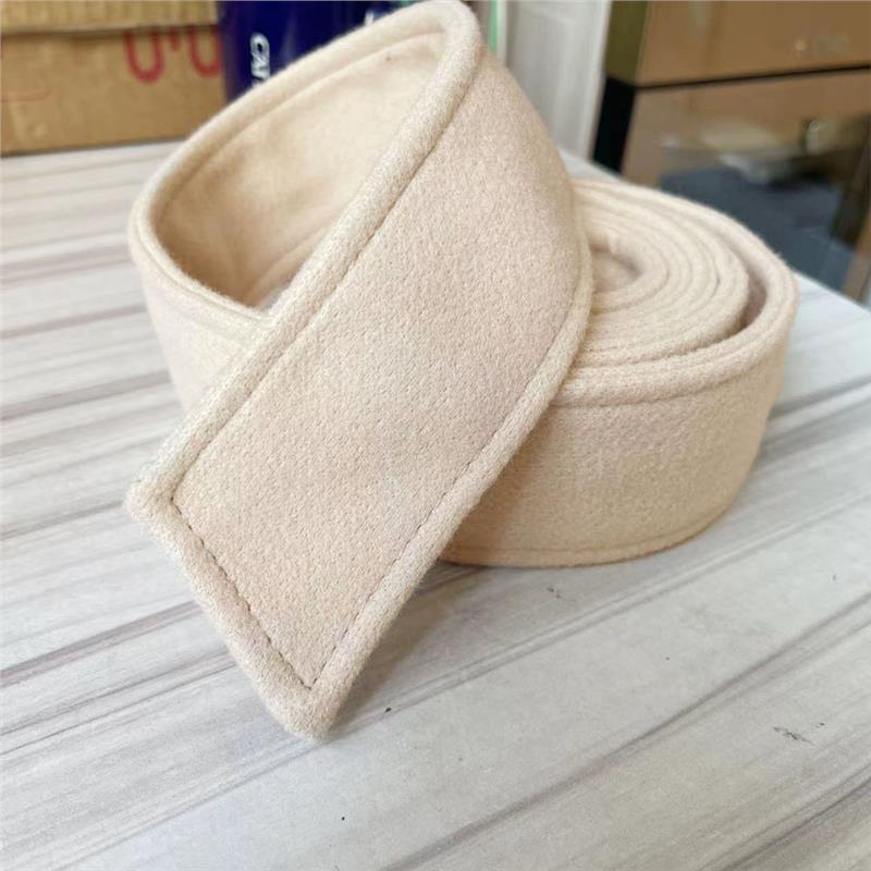 Double-Sided Cashmere Coat Belt with Woolen Accessories for Women's Wool Trench Coat Wide Belt Accessories