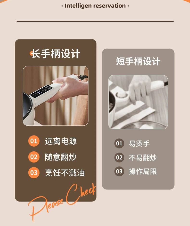 Плиты 出口德国原款电炒菜炒锅一体式快煮锅多功能家用电火锅蒸煮煎炒锅 OTHER