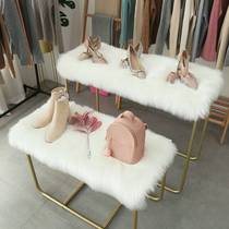 Clothing store shoe store window blanket blanket shelf exhibition stand showcase flow table mat counter mat decorative plush blanket