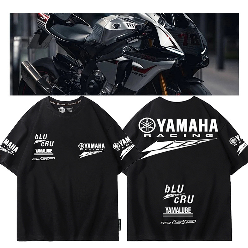 Yamaha Yamaha Motorcycle Short-Sleeved Men's T-Shirt Gp Factory Team Racing Suit Summer Motorcycle Breathable Riding Suit
