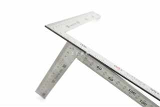 4R9Z Shuguang thickened stainless steel square ruler steel turning ruler L-shaped ruler right-angled ruler angle ruler 300 500