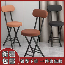 Xinjiang folding chair home backrest soft bag chair simple desk chair dormitory folding stool balcony small stool