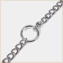 Chrome-plated alloy double-headed leash for walking medium and large dogs one-to-two dog collar iron chain dog extension cord