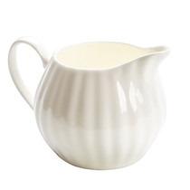陶瓷尖嘴杯咖啡奶杯小奶缸奶壶奶盅拉花骨瓷英式浮U雕咖啡器具配