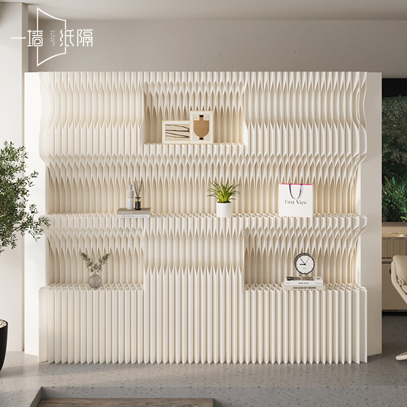 Beauty Salon Screen Partition Room Divider Wall, Easy Self-Installation, No Drilling Required, One Room Divided into Two Rooms, Paper Wall, Living Room Fake Wall
