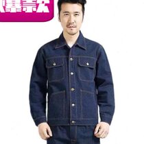 Cotton canvas work clothes mens single-piece spring and autumn long-sleeved thickened wear-resistant anti-scalding auto repair welding workers