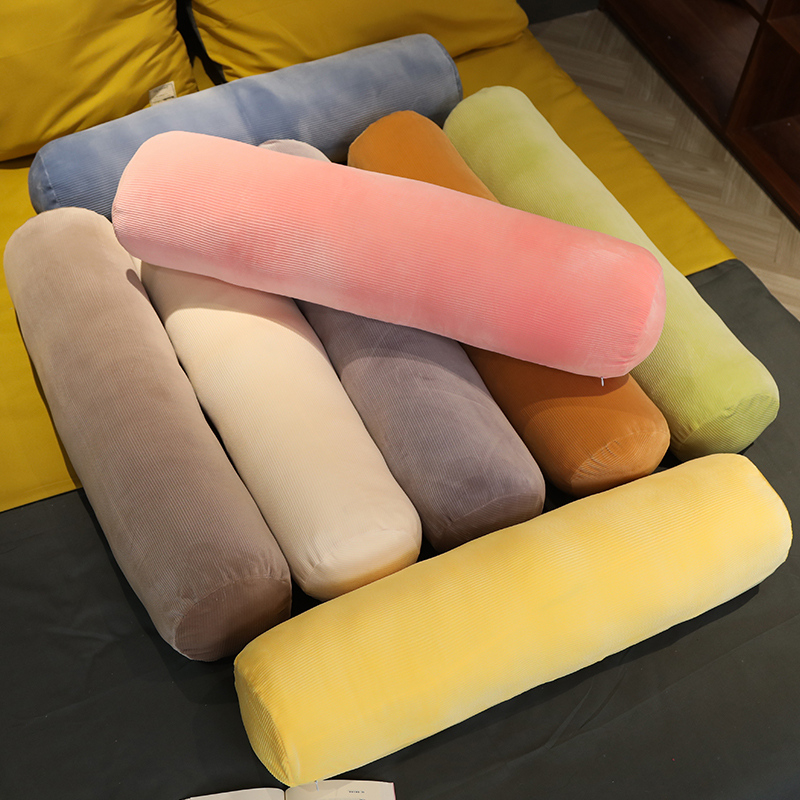Japan MUJ No print pure color Side sleeping Pillow Clips Leg Sleeping bedside cushions Sleeping Cylindrical Strips Soft Holding Pillows-Taobao