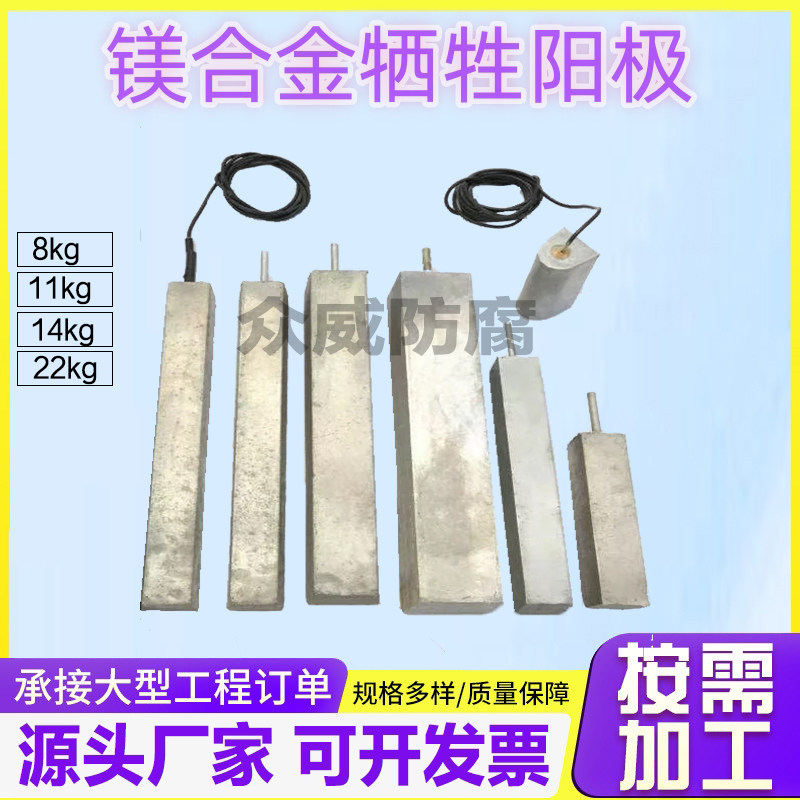 MGAZ63B预包装镁合金牺牲阳极 阴极保护装置厂 埋地管道防腐工程