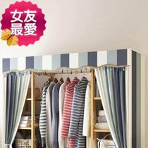 High-end multi-layer storage bedroom household storage rack hat rack bamboo assembled locker floor-standing wardrobe simple guest i