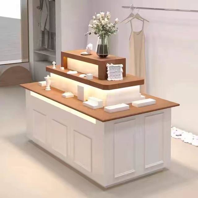 Jewelry store center island display cabinet clothing store shoe bag clothing and hat custom double-sided center island
