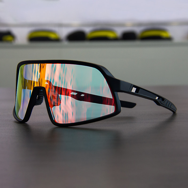 Professional Cycling Color-Changing Glasses, Bicycle Road Bike Outdoor Sports Sunglasses, Mountaineering and Running Windproof and Sandproof Goggles