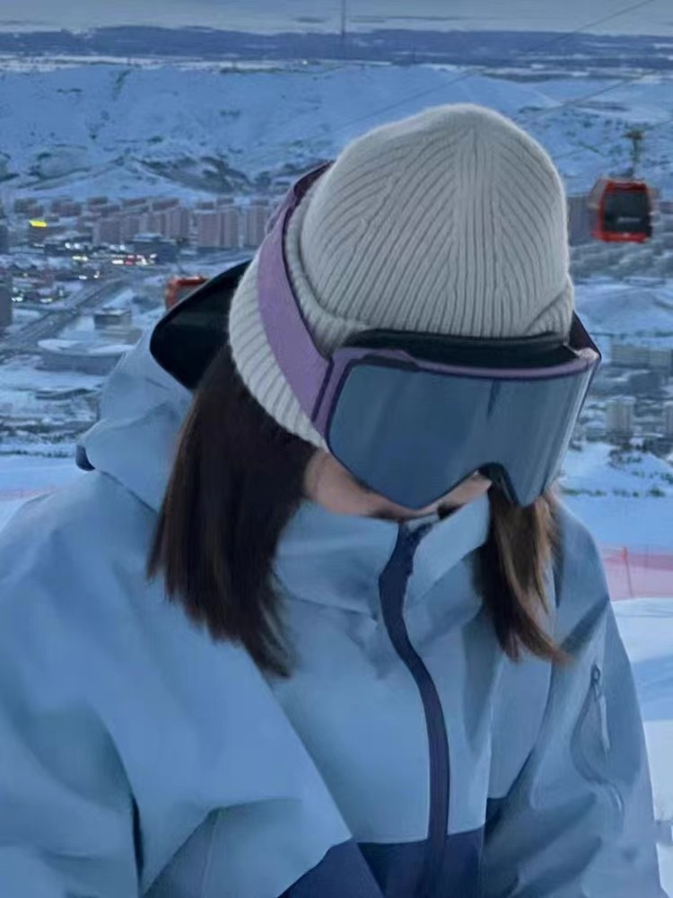 Winter Outdoor Ski Knitted Hat, Warm Adult Ski Equipment, Trendy Solid Color Cold-Proof Ski Hat