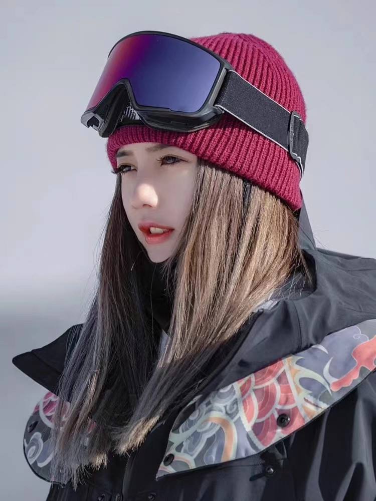 Winter Outdoor Ski Knitted Hat, Warm Adult Ski Equipment, Trendy Solid Color Cold-Proof Ski Hat