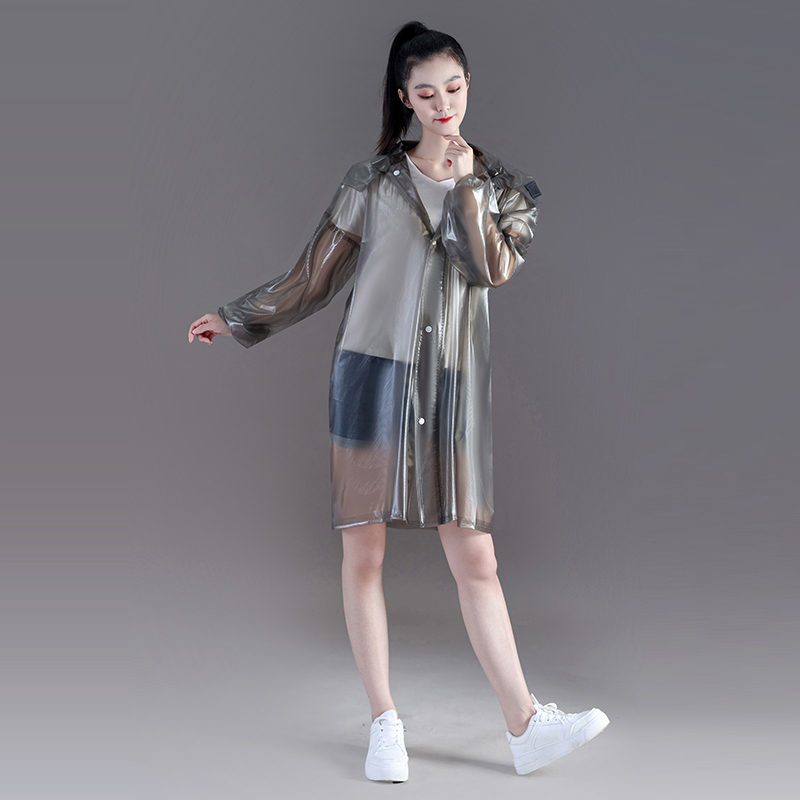 All-In-One Raincoat Poncho, Thickened, Long Style, Medium-Long Style, Large Brim, Unisex, Reflective Strip Rain Poncho for Outdoor Travel All-In-One Raincoat Poncho, Thickened, Long Style, Medium-Long Style, Large Brim, Unisex, Reflective Strip Rain Poncho for Outdoor Travel